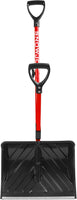 Snow Joe SJ-SHLV20-RED Poly Back-Saving Telescoping, 20-inch Snow Shovel- Red