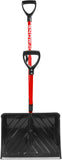 Snow Joe SJ-SHLV20-RED Poly Back-Saving Telescoping, 20-inch Snow Shovel- Red