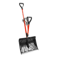 Snow Joe SJ-SHLV20-RED Poly Back-Saving Telescoping, 20-inch Snow Shovel- Red