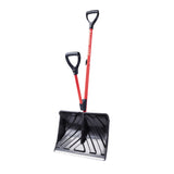 Snow Joe SJ-SHLV20-RED Poly Back-Saving Telescoping, 20-inch Snow Shovel- Red